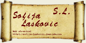 Sofija Lasković vizit kartica